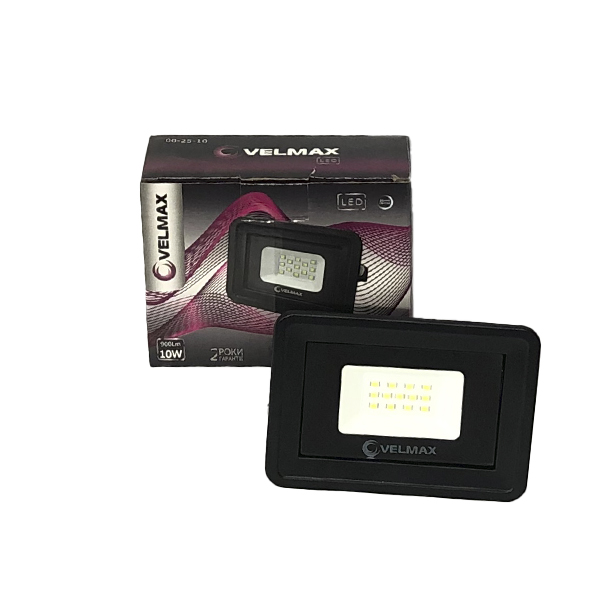 картинка LED прожектор Velmax, 10W, 900Lm, 6200K от магазина Компания+