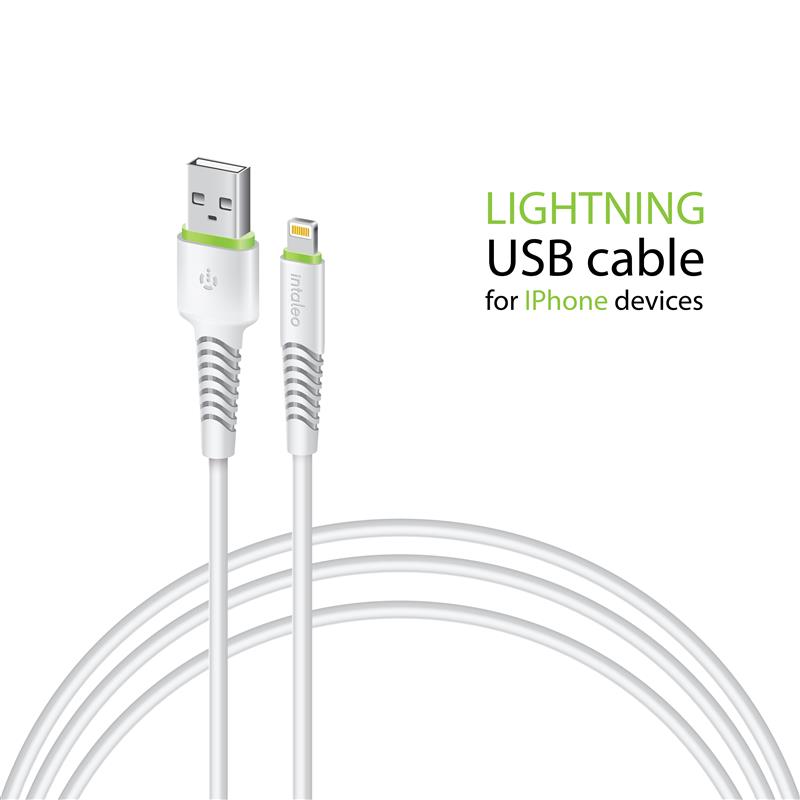 Кабель Intaleo CBFLEXL2 USB - Lightning (M/M), 2 м, White (1283126521416) | ARAGO