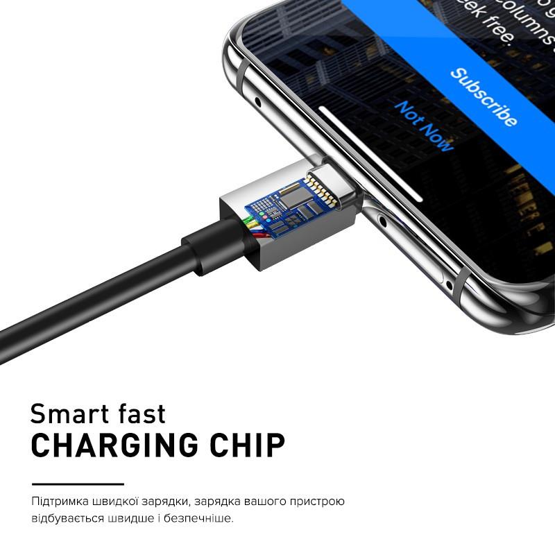 Кабель Luxe Cube USB - micro USB (M/M), 3 А, 2 м, чорний (8886888698483) | ARAGO