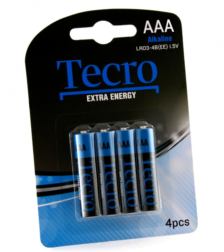Батарейка Tecro Extra Energy Alkaline AAA/LR03 BL 4 шт | ARAGO