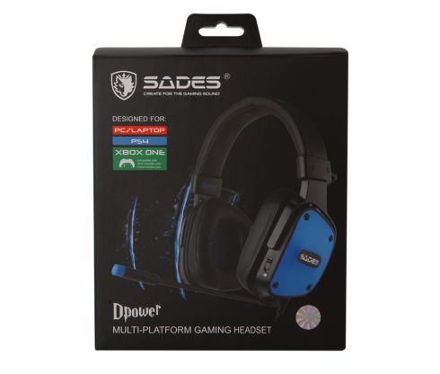 Гарнитура Sades SA-722 Dpower Black/Blue (sa722blj) | ARAGO