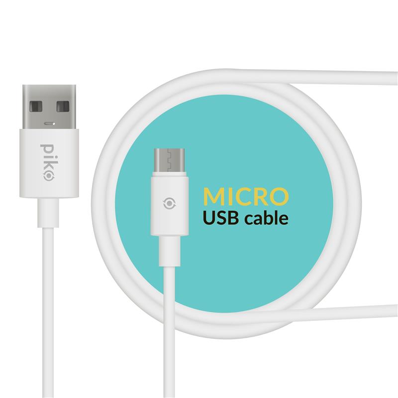 Кабель Piko CB-UM11 USB - micro USB (M/M), 1.2 м, White (1283126496172) | ARAGO