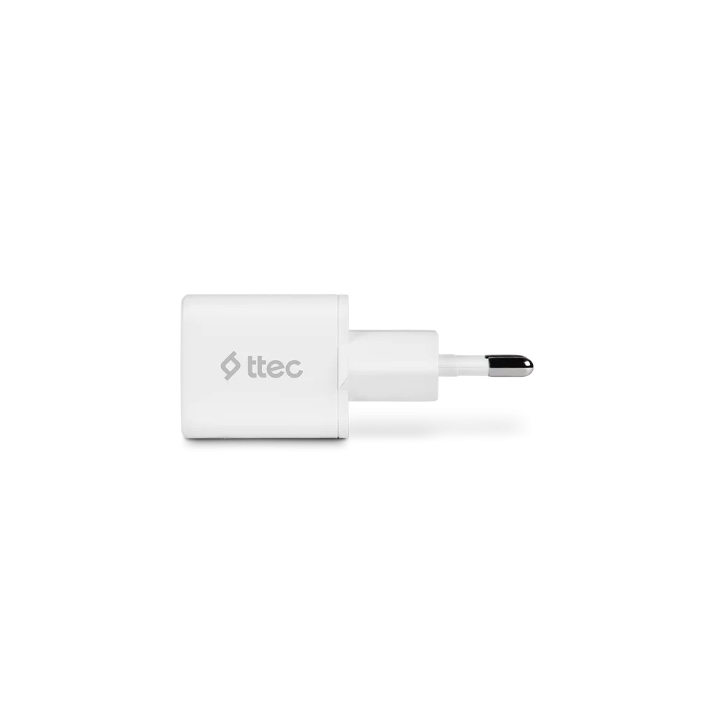 Мережевий зарядний пристрій Ttec SmartCharger USB-C /20Вт White (2SCP01B) | ARAGO
