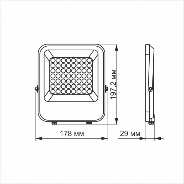 картинка LED прожектор VIDEX PREMIUM F2 30W 5000K День-ніч от магазина Компания+
