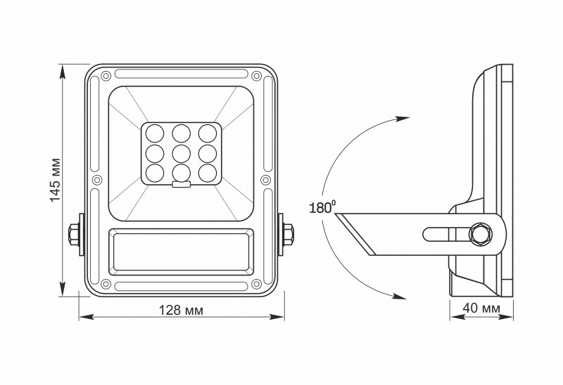 картинка LED прожектор автономний VIDEX 10W 5000K от магазина Компания+