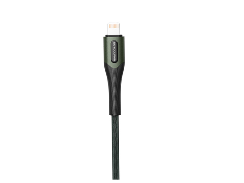 Кабель SkyDolphin S01L USB - Lightning (M/M), 1 м, Dark Green (USB-000580) | ARAGO