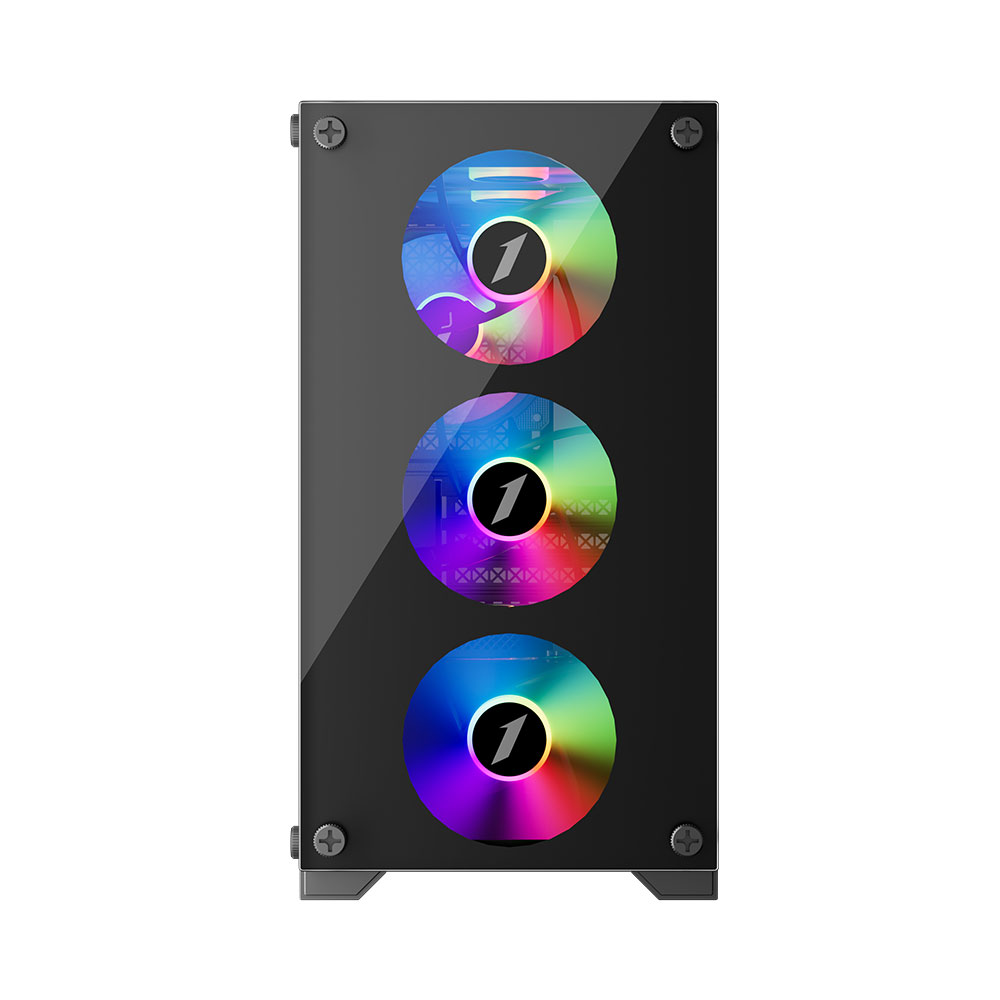Корпус 1stPlayer X2-M-4F1 Black без БЖ | ARAGO
