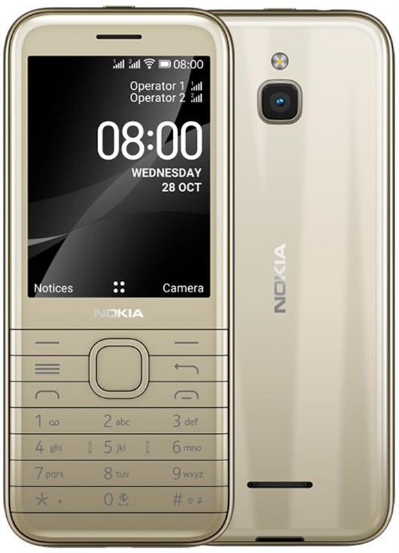Мобильный телефон Nokia 8000 4G Dual Sim Gold | ARAGO