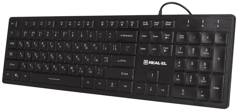 Клавіатура REAL-EL Comfort 7070 Ukr Black | ARAGO