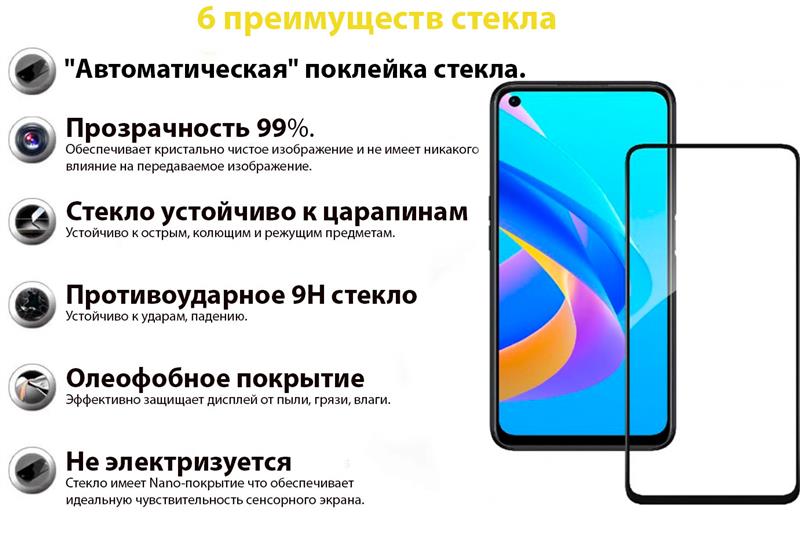 Захисне скло BeCover для Oppo A76 Black (707604) | ARAGO