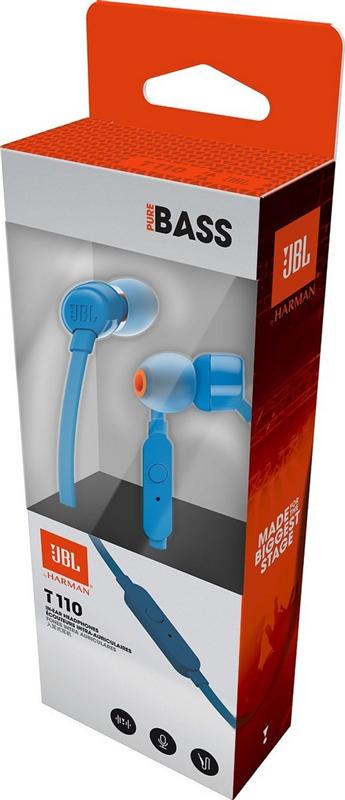 Гарнитура JBL T110 Blue (JBLT110BLU) | ARAGO