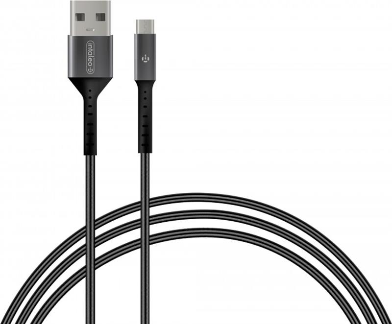 Кабель Intaleo CB0 USB - micro USB (M/M), 1.2 м, Black/Grey (1283126495649) | ARAGO