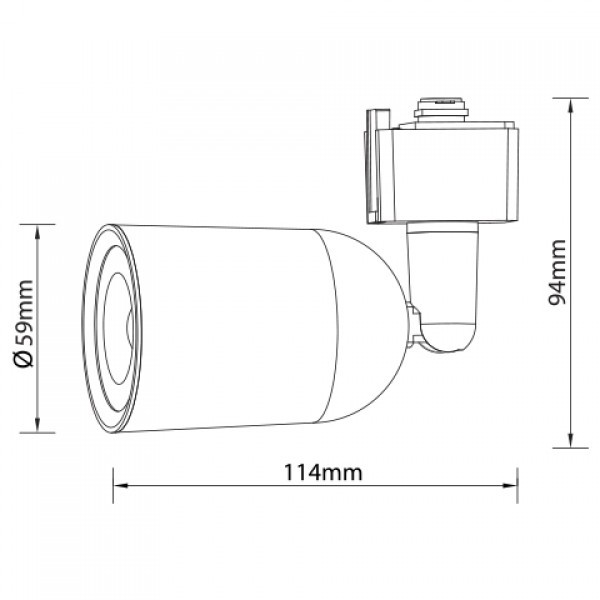 картинка LED Светильник Трековый HOROZ ARIZONA 5W, 350Lm, 4200K, Черный от магазина Компания+