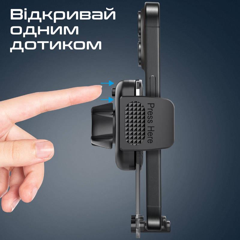 Тримач автомобільний Promate TransHold Black | ARAGO