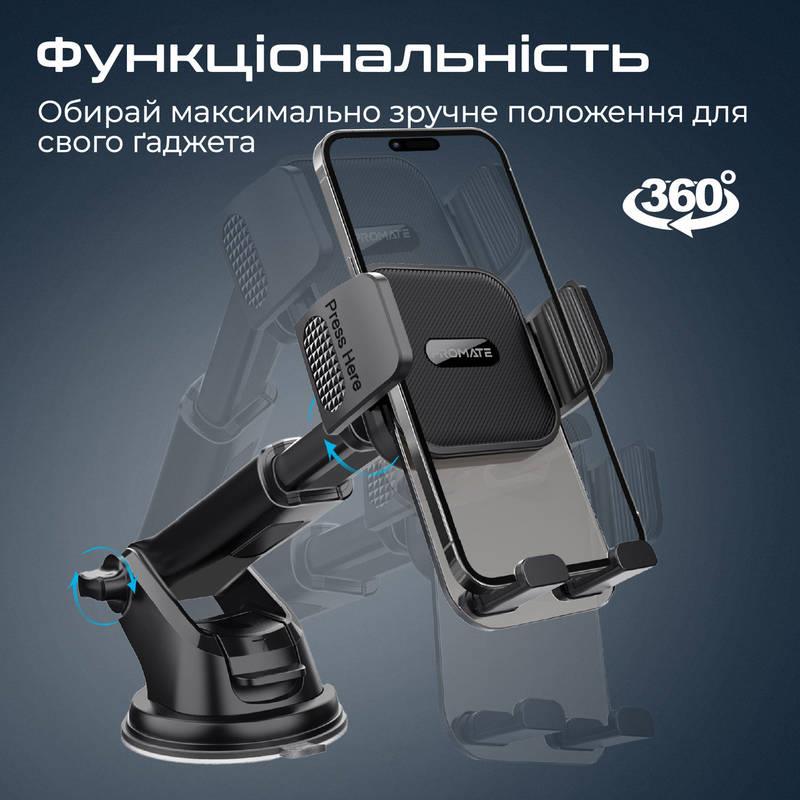 Тримач автомобільний Promate TransHold Black | ARAGO