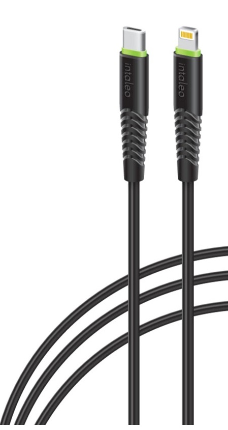 Кабель Intaleo CBFLEXTL1 USB Type-C - Lightning (M/M), 1.2 м, Black (1283126542459) | ARAGO