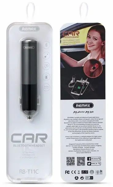 Bluetooth-гарнітура-зарядка Remax RB-T11C Black (6954851263920) | ARAGO