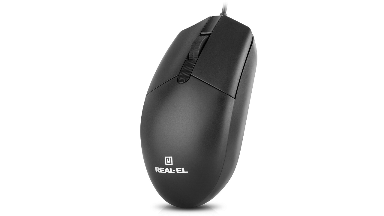 Миша REAL-EL RM-210 Black (EL123200036) | ARAGO