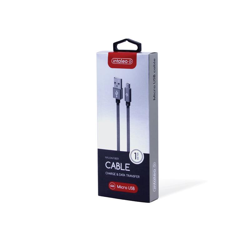 Кабель Intaleo CBGNYM1 USB - micro USB (M/M), 1 м, Grey (1283126477676) | ARAGO