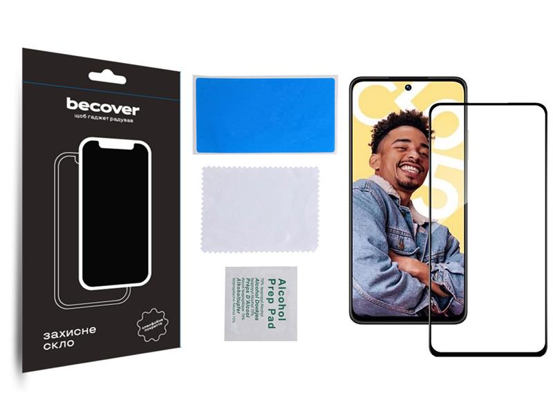 Захисне скло BeCover для Realme C55 Black (709765) | ARAGO