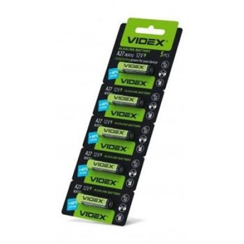 Батарейка Videx Alkaline A27/27A/MN27 BL 5шт | ARAGO