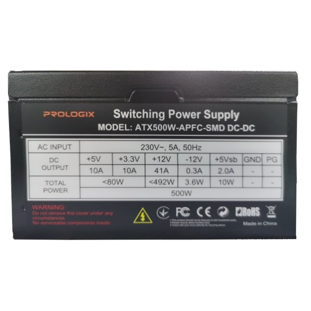 Блок живлення Prologix 500W APFCBulk | ARAGO