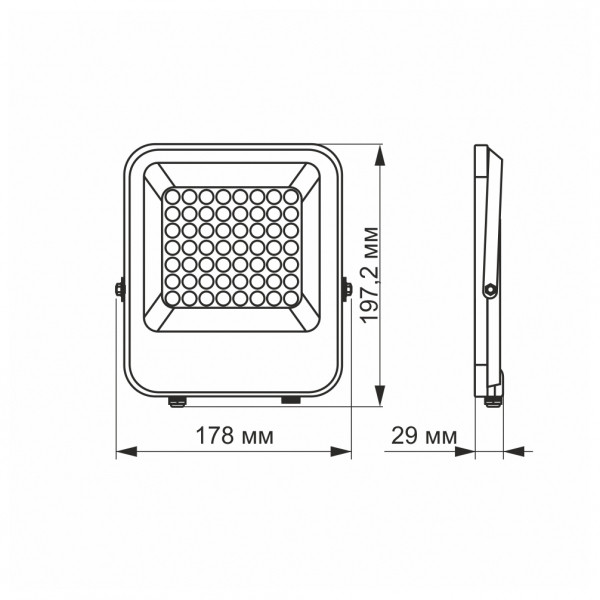 картинка LED прожектор PREMIUM VIDEX F2 30W 5000K от магазина Компания+