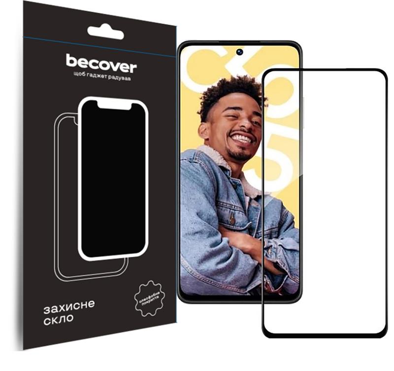Захисне скло BeCover для Realme C55 Black (709765) | ARAGO
