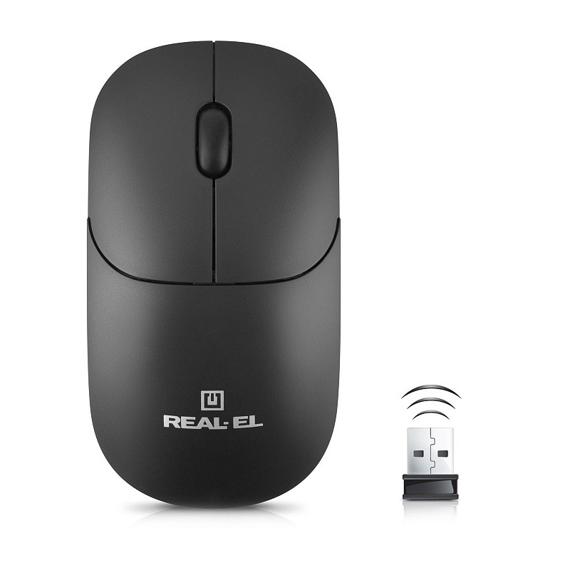Миша бездротова REAL-EL RM-311 W Black | ARAGO