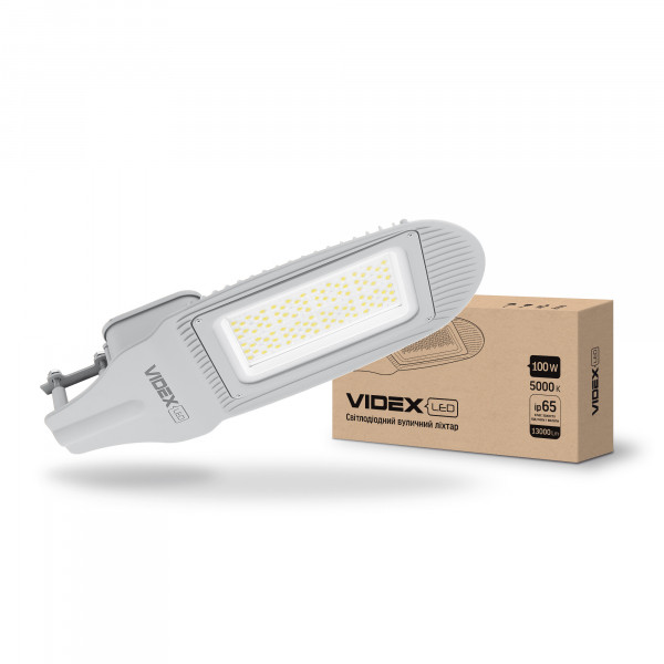 картинка LED вуличний ліхтар VIDEX  100W 5000K  Сірий от магазина Компания+