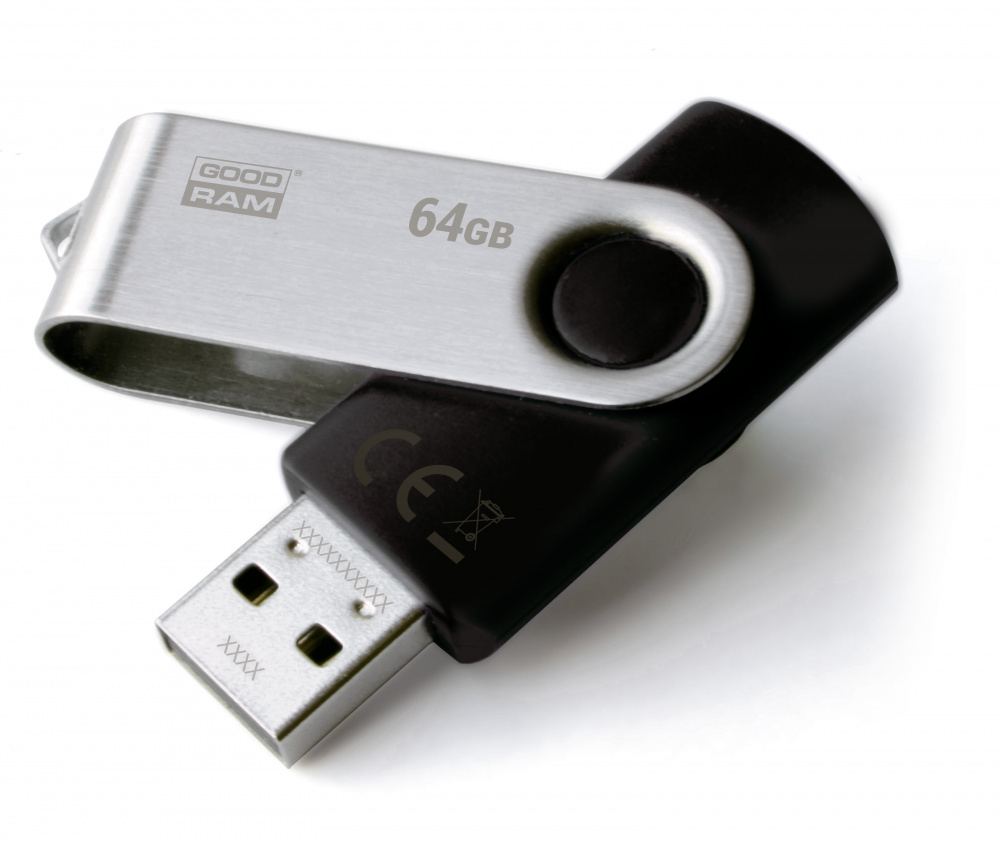 Флеш-накопичувач USB2.0 64GB Goodram UTS2 (Twister) Black (UTS2-0640K0R11) | ARAGO