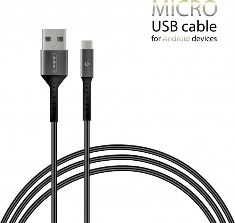 Кабель Intaleo CB0 USB - micro USB (M/M), 1.2 м, Black/Grey (1283126495649) | ARAGO