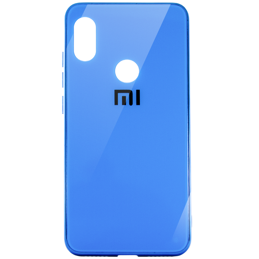 Силикон Glass Case Xiaomi Redmi Note 6 Pro синий | ARAGO