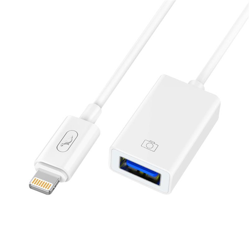 Перехідник SkyDolphin OT01 Lightning - USB (M/F) White (ADPT-00028) | ARAGO