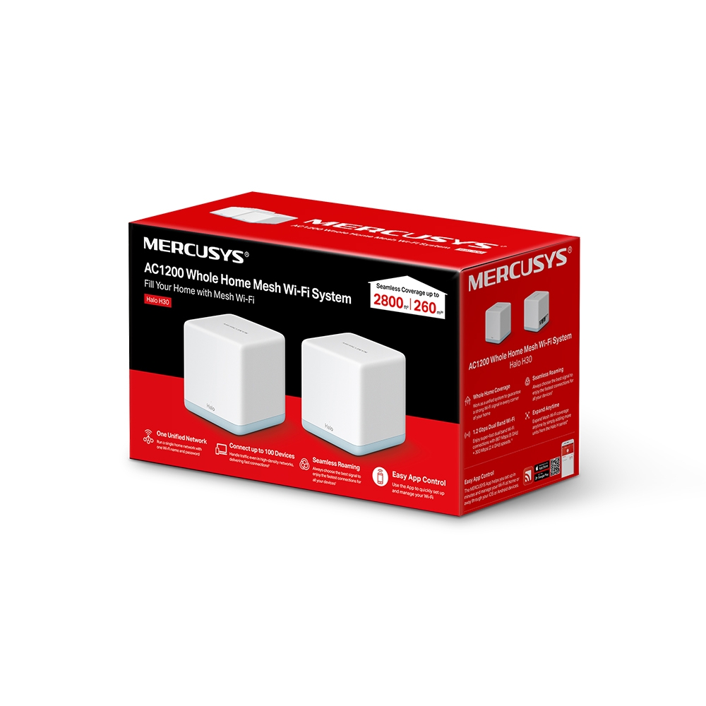 WiFi Mesh система Mercusys Halo H30 (2-pack) | ARAGO