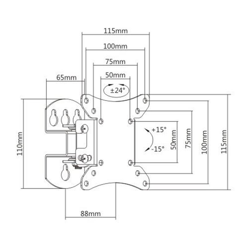 картинка Кронштейн Brateck LCD-501N (VESA100х100) от магазина Компания+