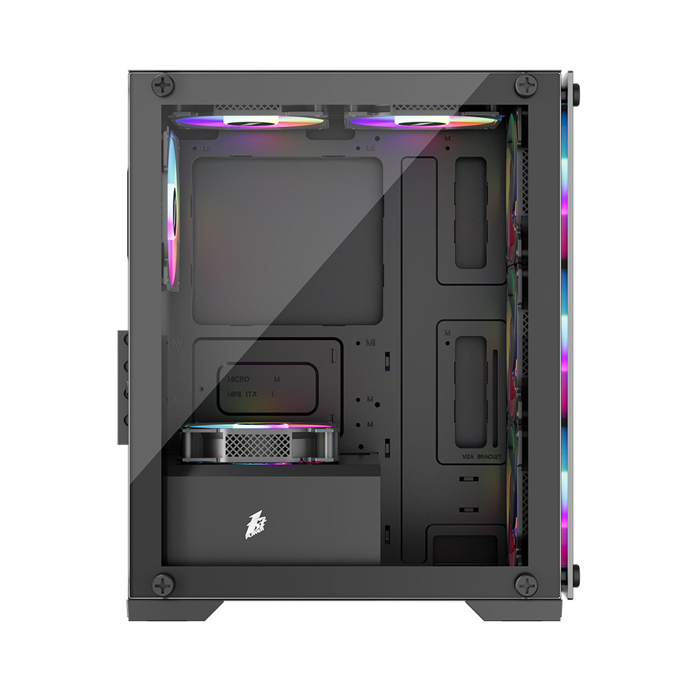 Корпус 1stPlayer X2-M-4F1 Black без БЖ | ARAGO