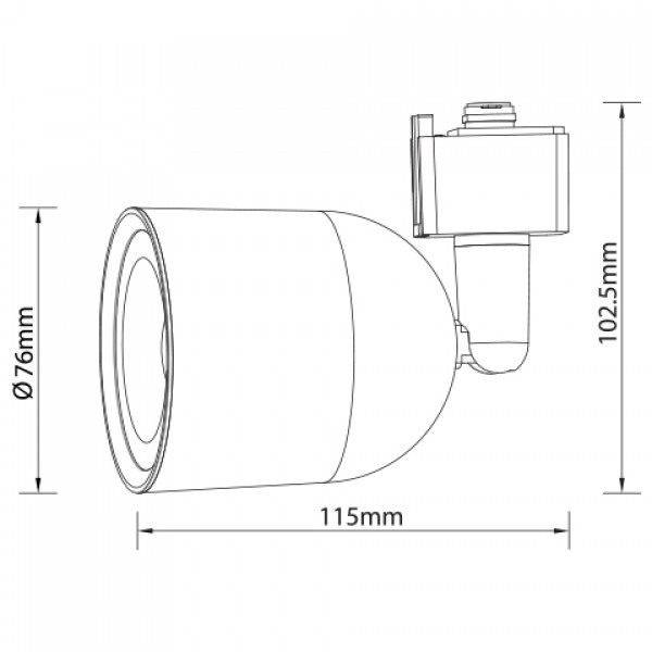 картинка LED Светильник Трековый HOROZ ARIZONA 10W, 650Lm, 4200K, Черный от магазина Компания+