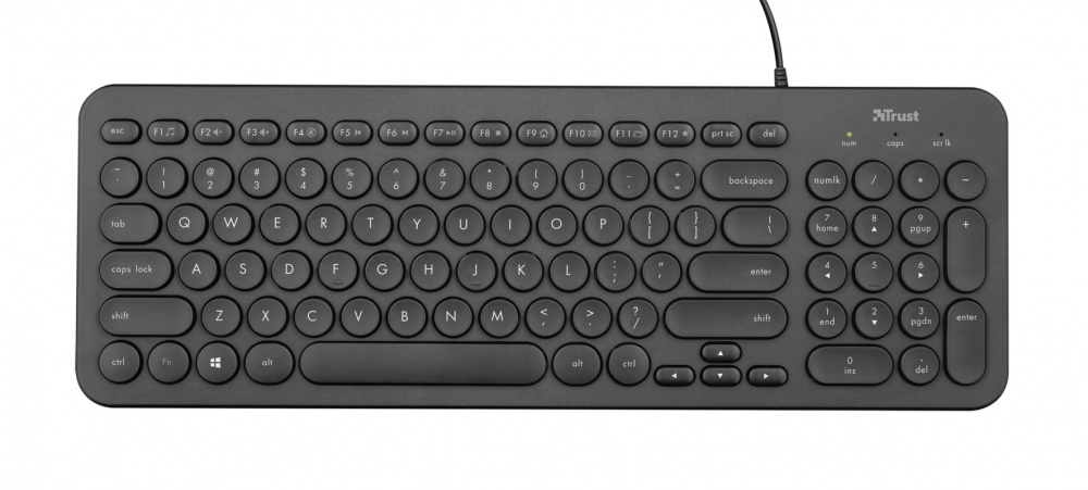 Клавиатура Trust Muto Silent USB Black (23408) | ARAGO
