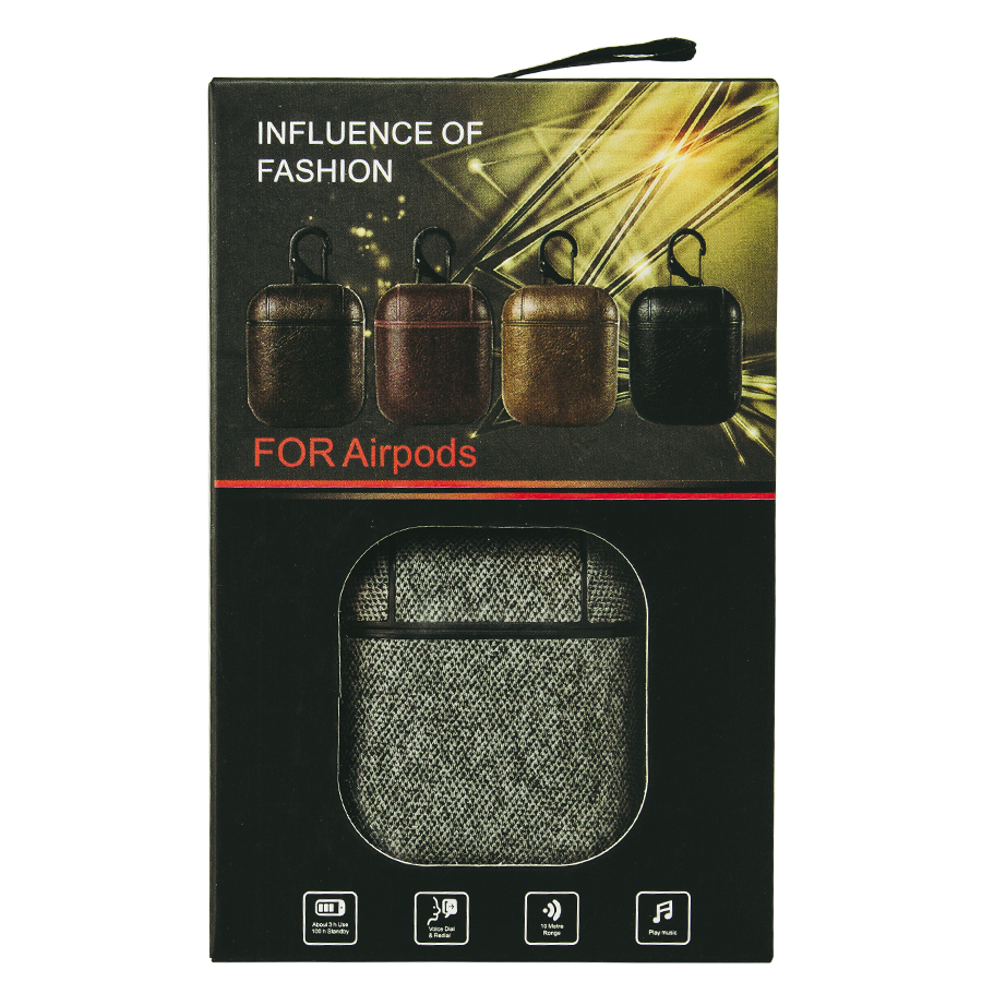Чехол для Airpods/Airpods2 TEXTILE серый | ARAGO