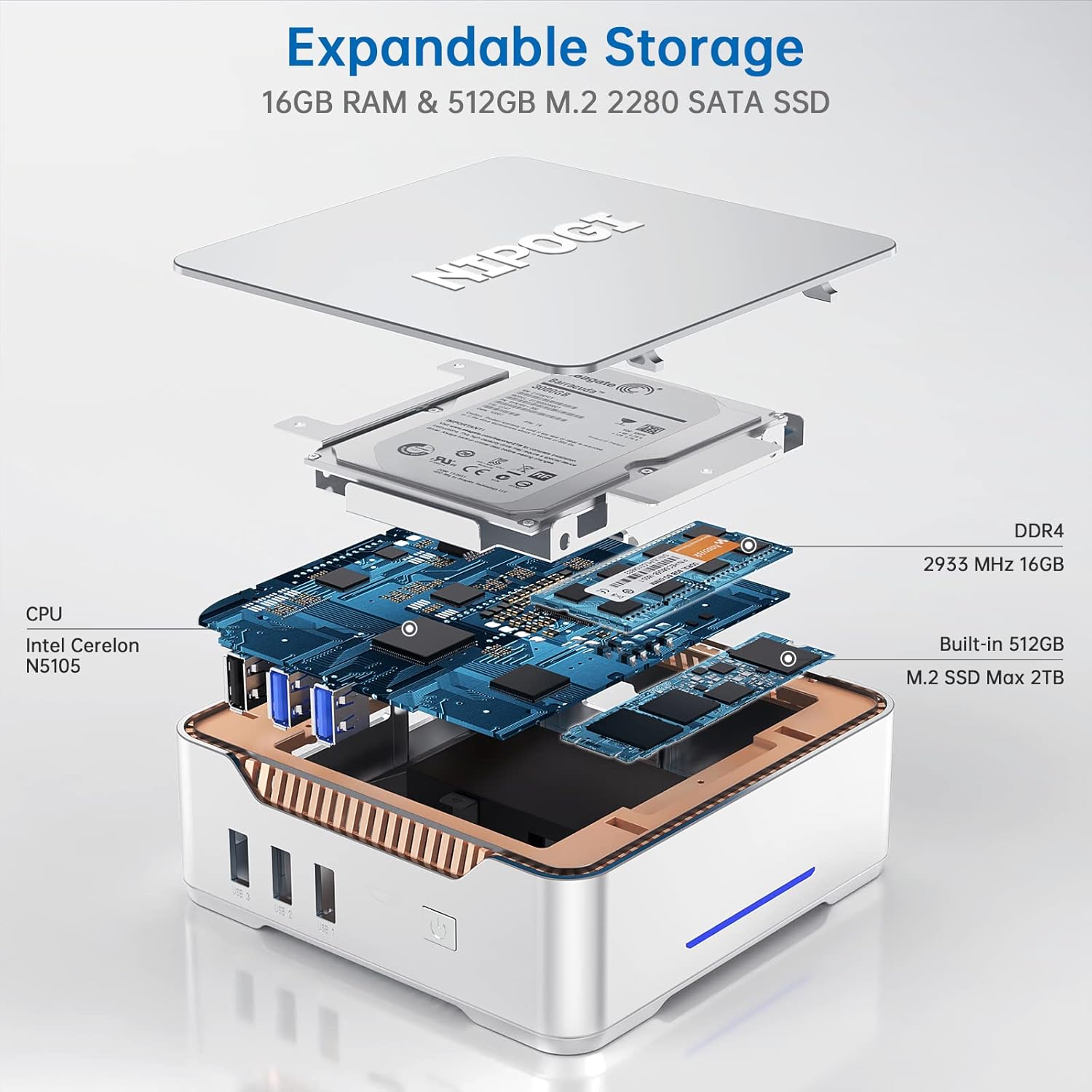 Неттоп NiPoGi GK3 Pro (665878528416) | ARAGO