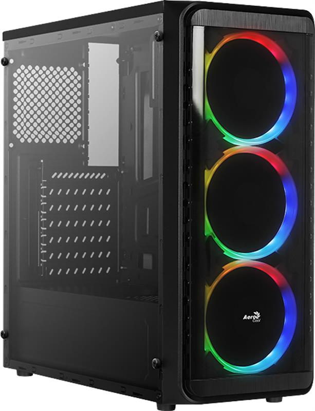 Корпус AEROCOOL SI-5200 RGB BG Black без БП | ARAGO