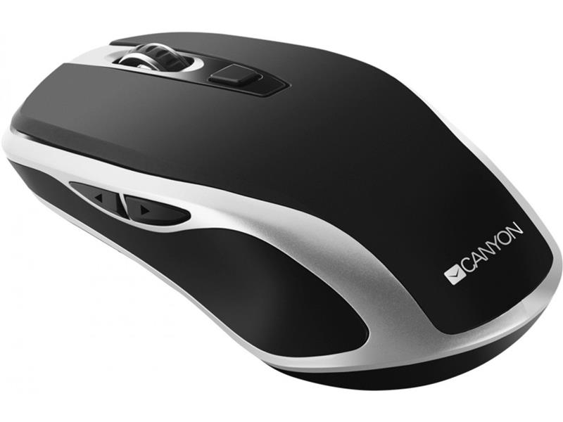 Мышь беспроводная Canyon CNS-CMSW19B Black/Silver USB | ARAGO