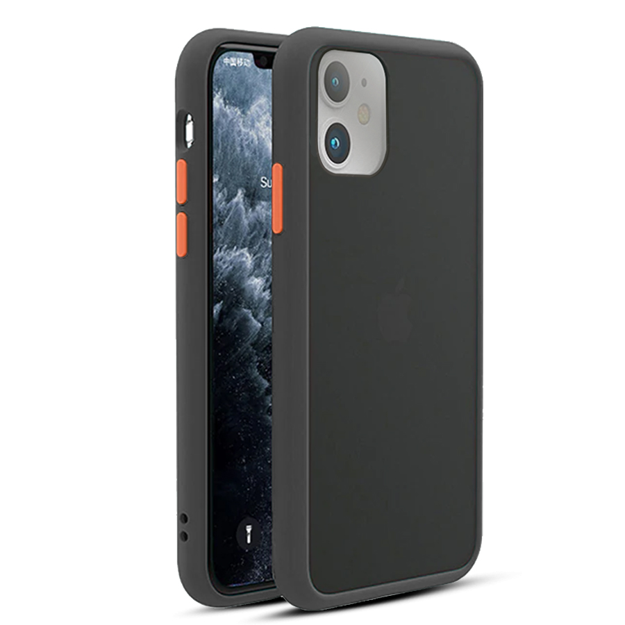 Силикон MATT CASE iPhone 11 with glass черный | ARAGO