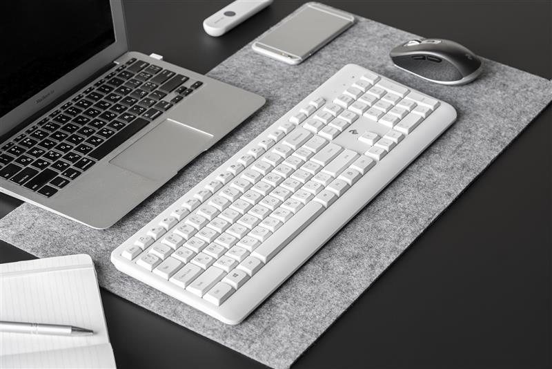 Клавіатура бездротова 2E KS220 WL Ukr White (2E-KS220WW) | ARAGO