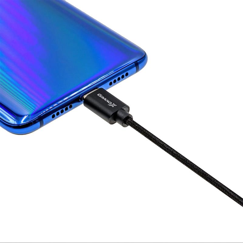 Кабель Grand-X USB - Lightning (M/M), магнітний, 1 м, Black (MG-01L) | ARAGO