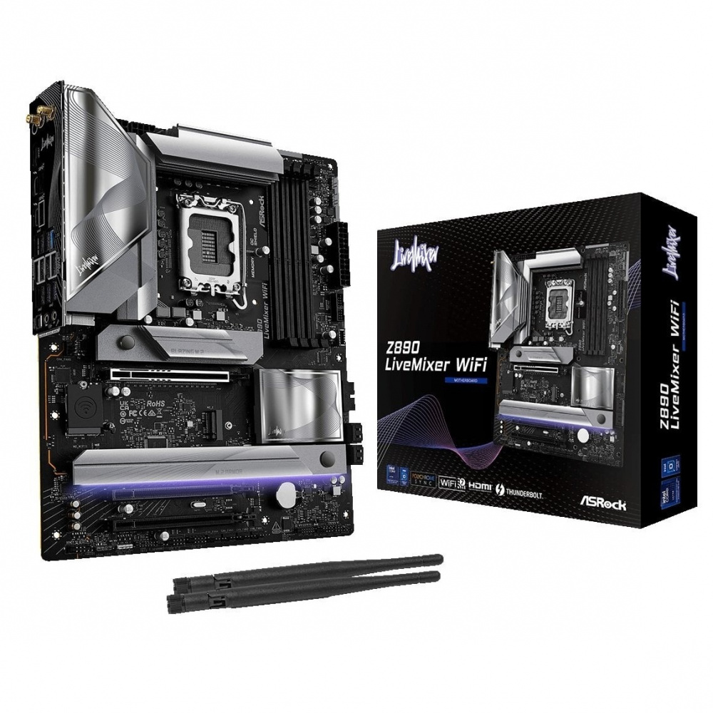 Материнська плата ASRock Z890 LiveMixer WiFi Socket 1851 | ARAGO
