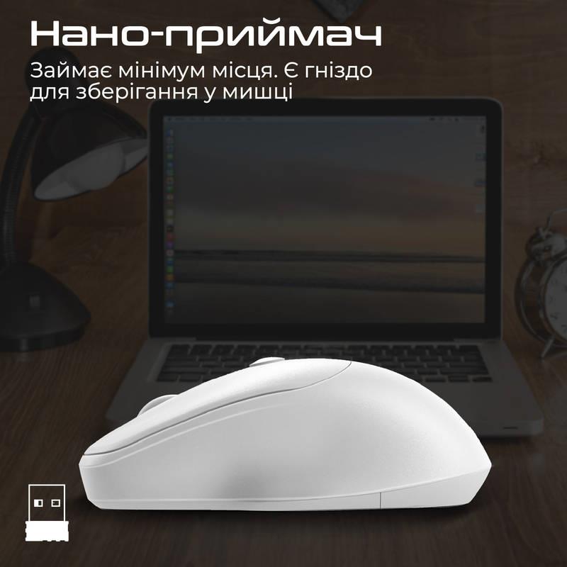 Миша бездротова Promate UniGlide White | ARAGO