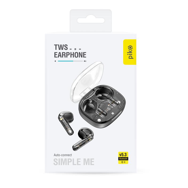 Bluetooth-гарнiтура Piko TWS-SimpleMe Black (1283126583438) | ARAGO
