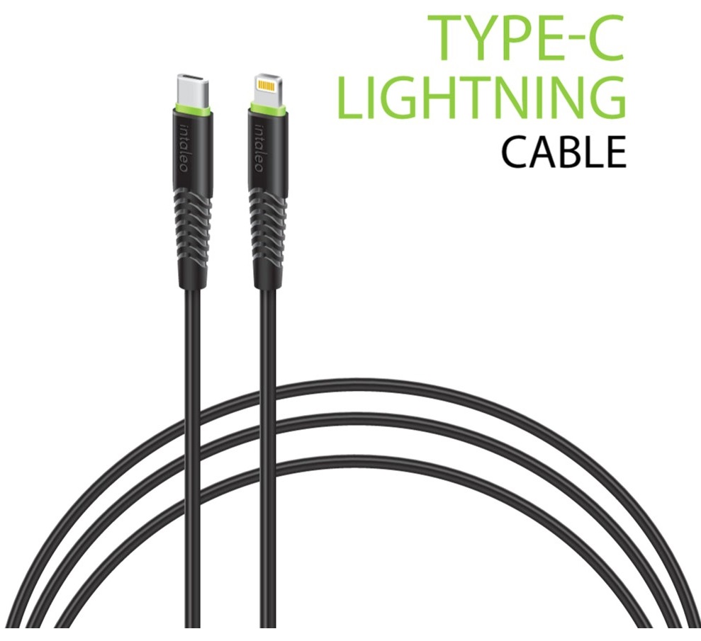 Кабель Intaleo CBFLEXTL1 USB Type-C - Lightning (M/M), 1.2 м, Black (1283126542459) | ARAGO